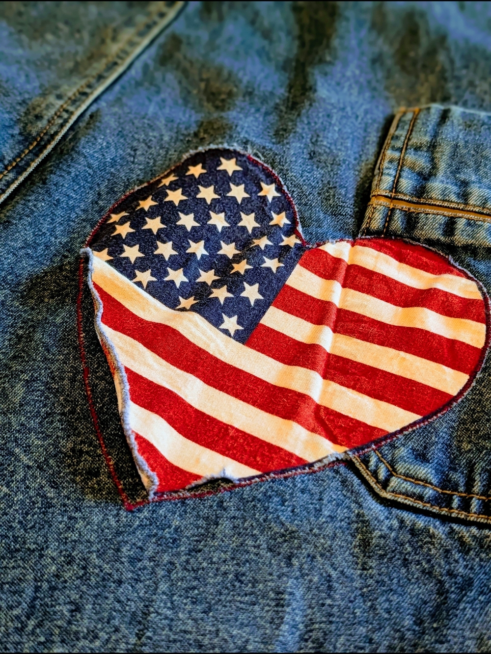 Vintage Route 66 Overalls With Patriotic Patches - Picture 8 of 8